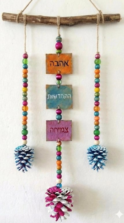 ט"ו בשבט - סדנת מובייל אצטרובלים וחרוזים והפנינג שתילה